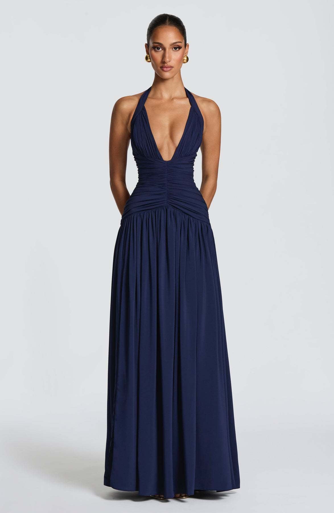 Robe longue dos nu à fente — Coline — Amielle Paris
