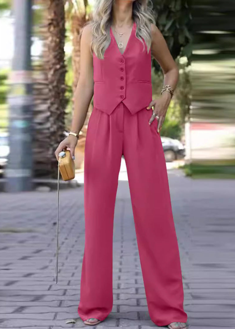 Scarlett — Ensemble gilet tailleur et pantalon large — Amielle Paris