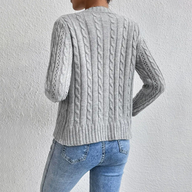 Amelia — Gilet torsadé à boutons — Amielle Paris