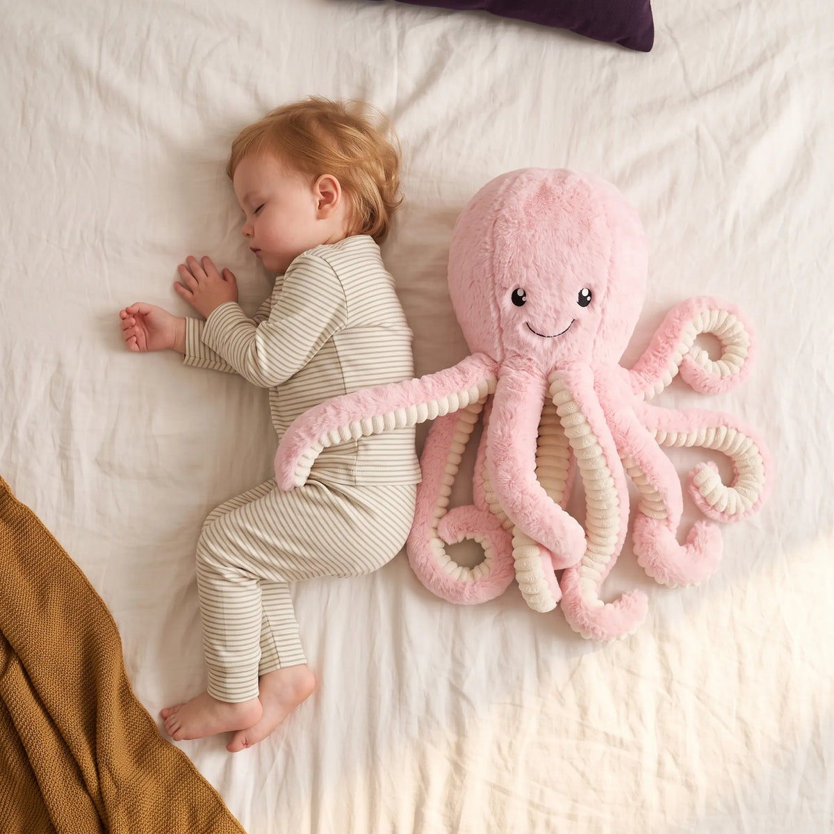 Peluche pieuvre aux tentacules texturés — vue 2