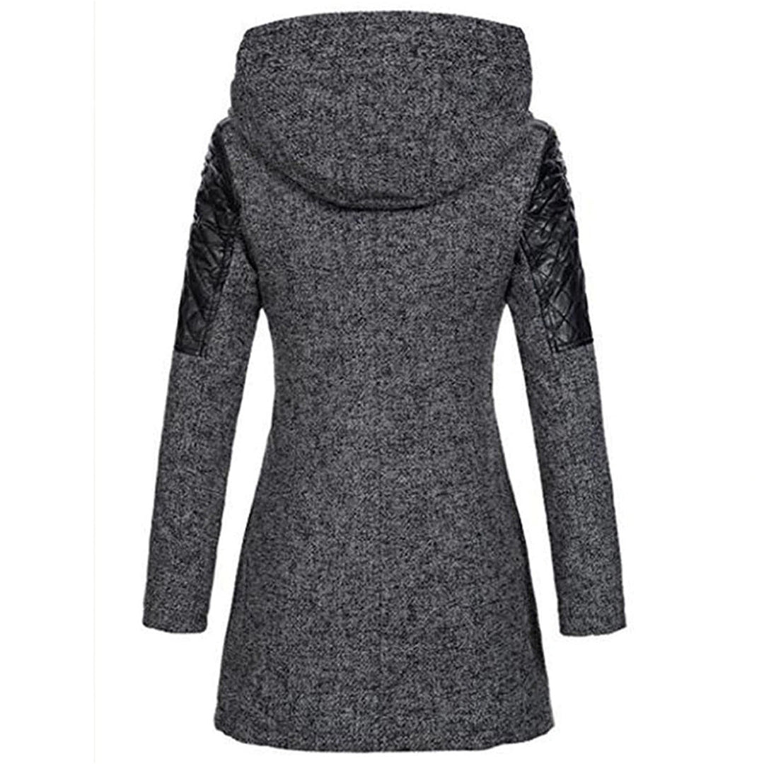Manteau à capuche et zip asymétrique ceinturé — Amielle Paris