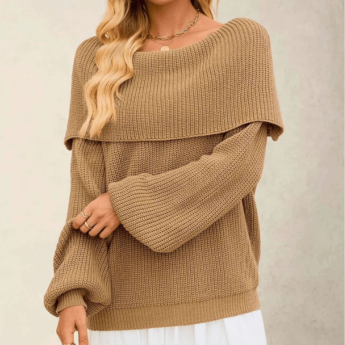 Pull à épaules dénudées