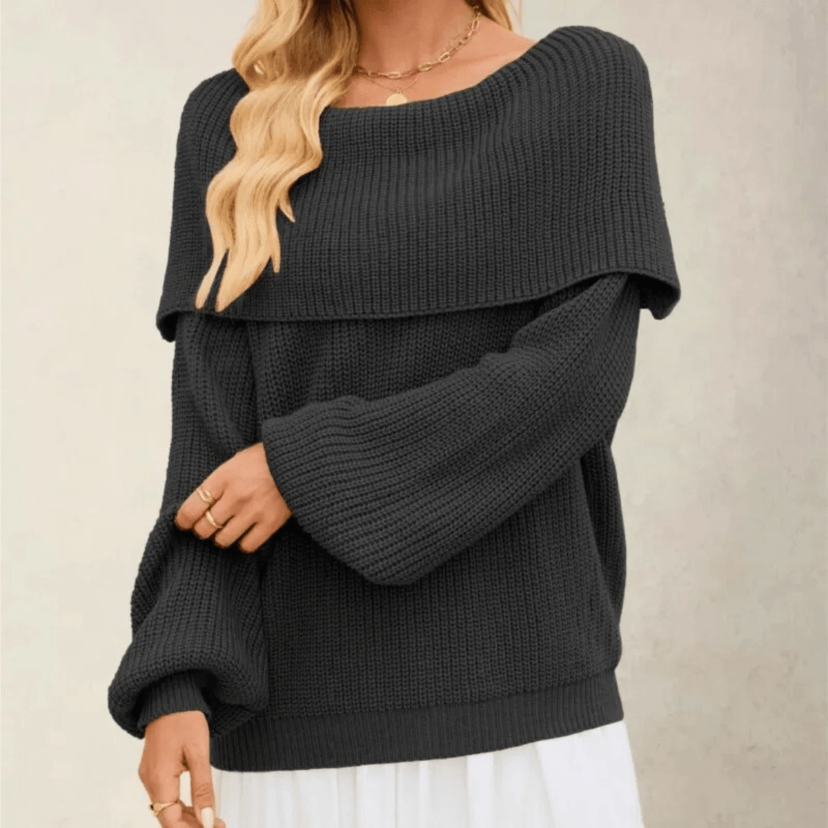 Pull à épaules dénudées