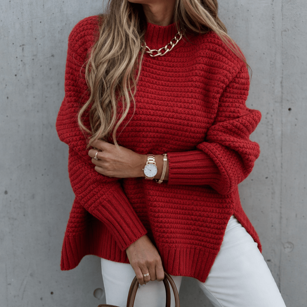 Pull oversize en grosse maille
