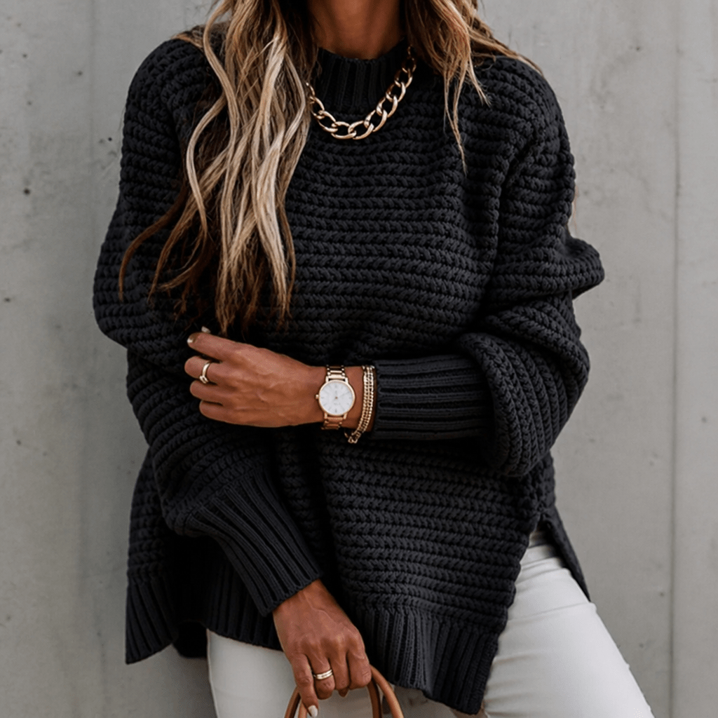Pull oversize en grosse maille