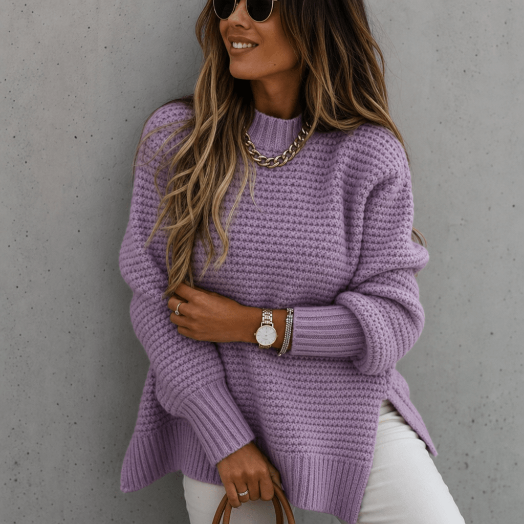 Pull oversize en grosse maille