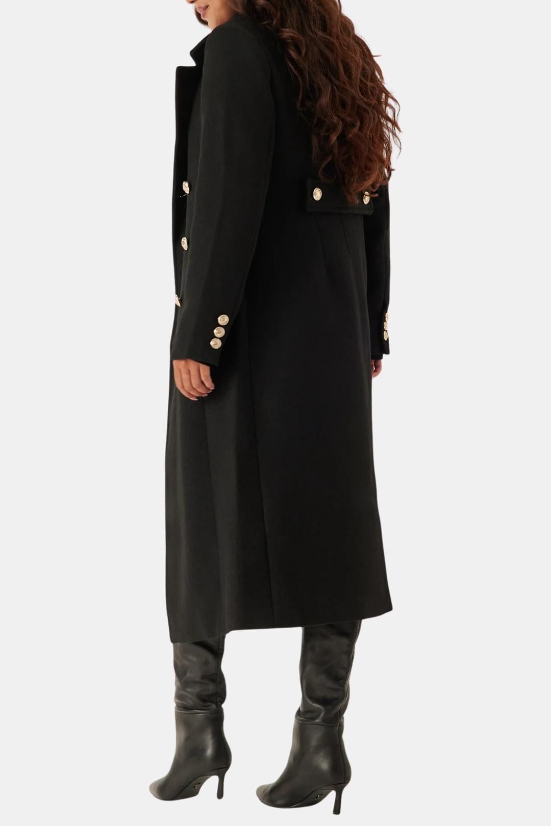 Manteau long croisé à col tailleur — Amielle Paris