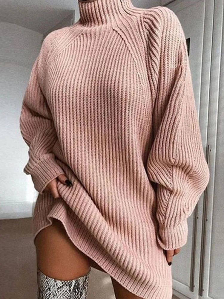 Celeste — Robe pull à col roulé et manches amples — Amielle Paris