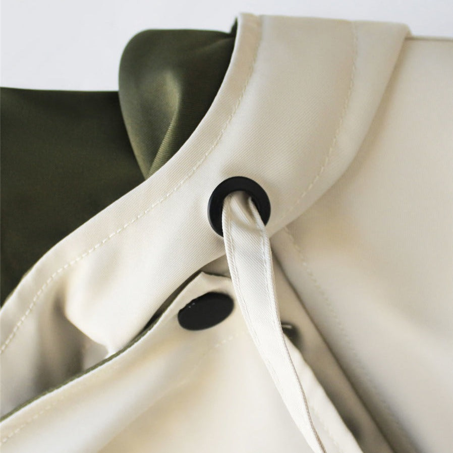 Élise — Veste à capuche et empiècements contrastants — Amielle Paris