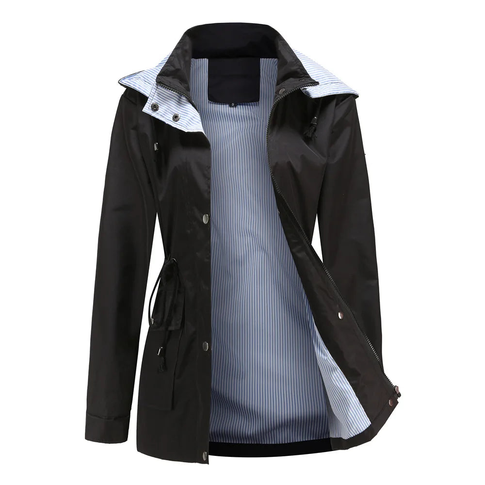 Parka à capuche amovible et taille ajustable — Amielle Paris