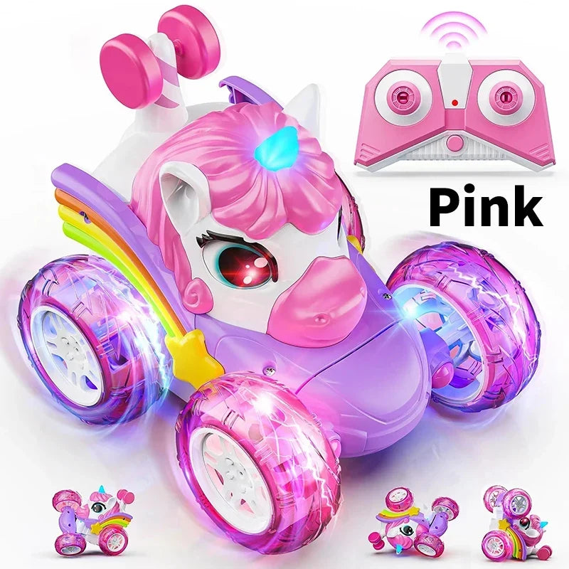 Voiture licorne télécommandée à roues lumineuses — vue 9