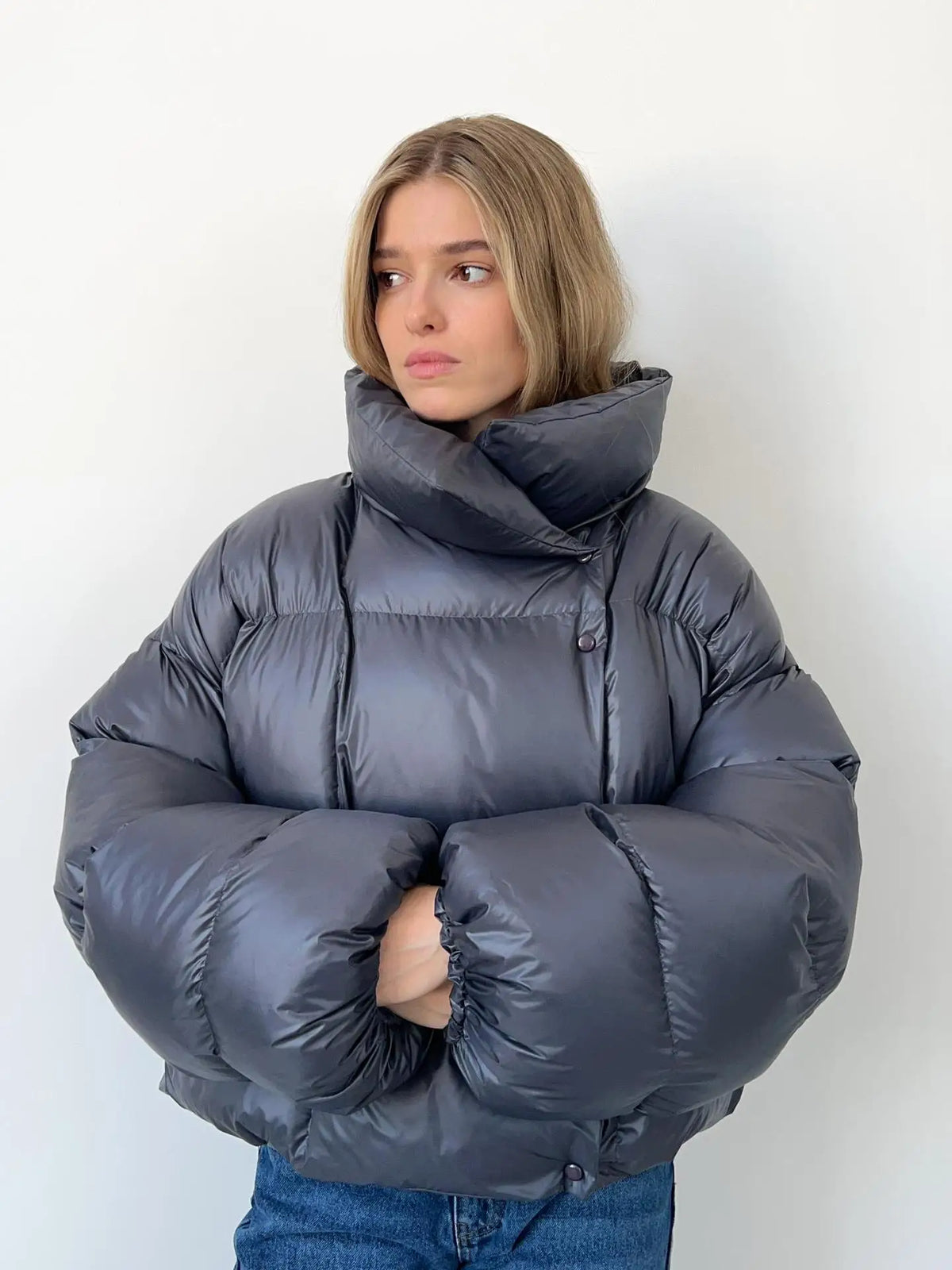 Elowen — Doudoune ample à capuche amovible — Amielle Paris