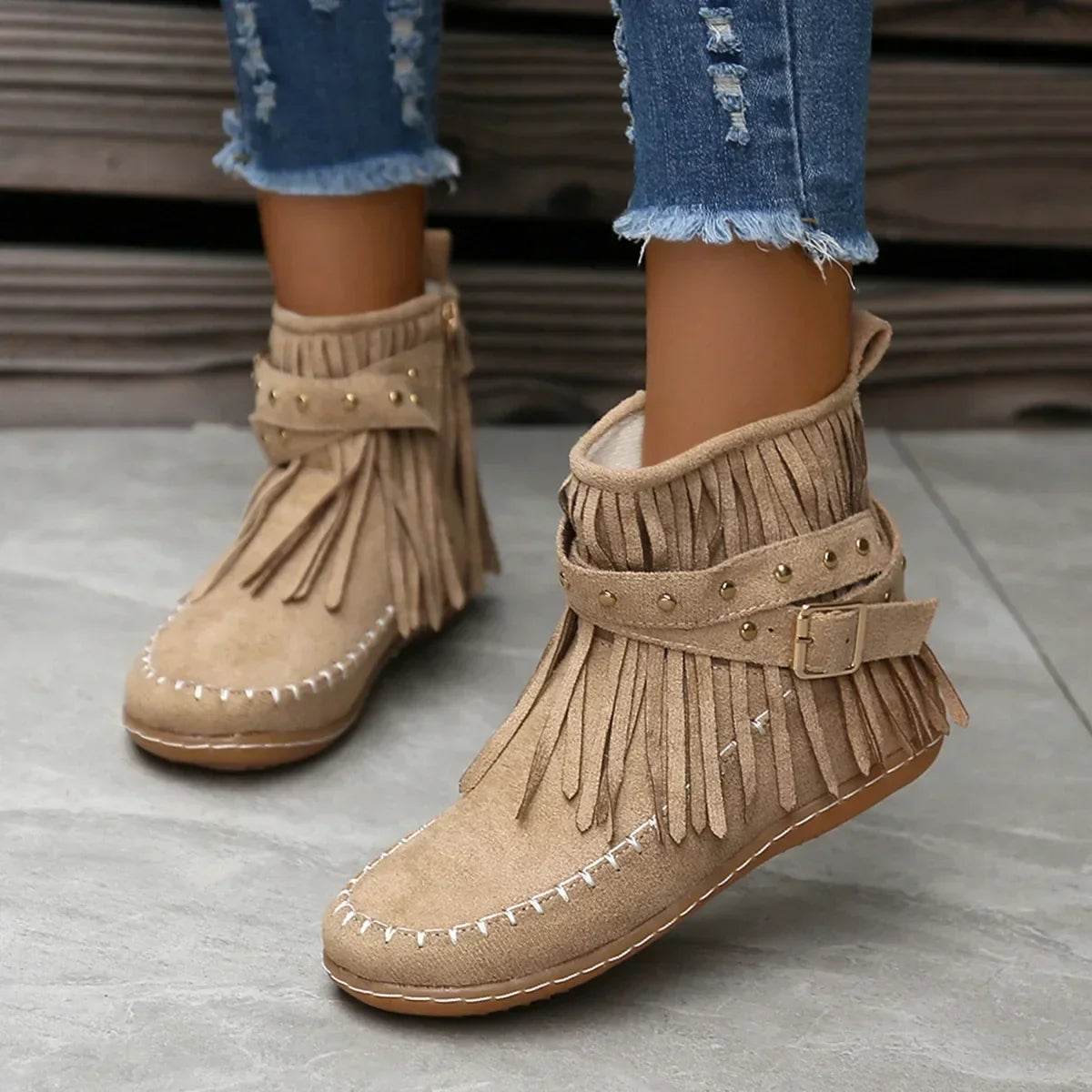 Bottines western à franges — vue 6