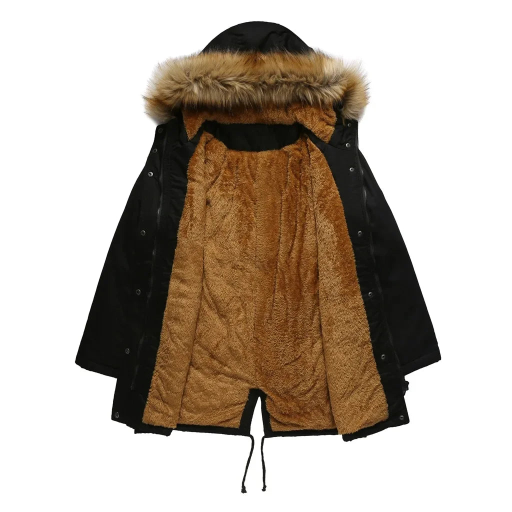 Parka à capuche, doublure polaire et cordon — Amielle Paris