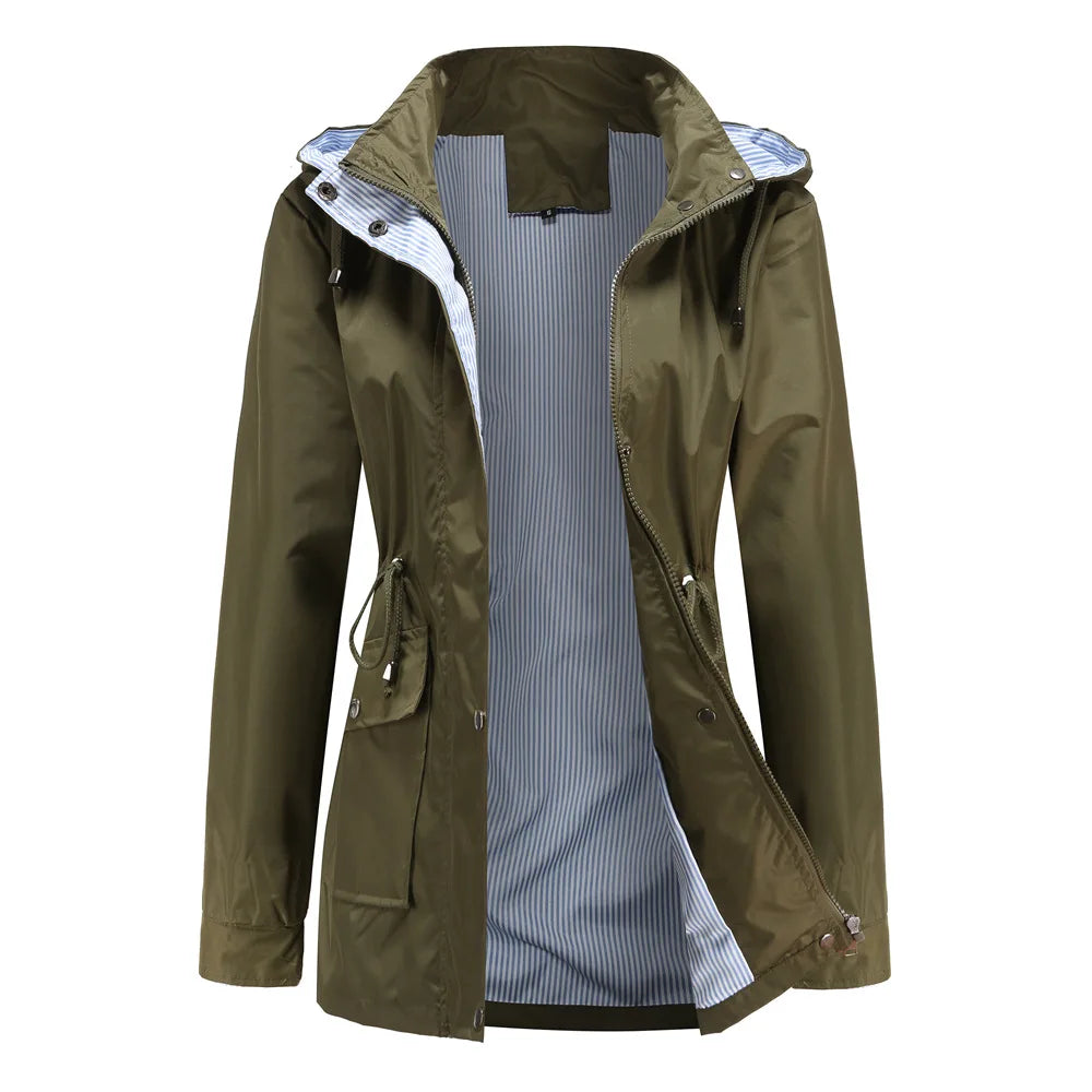 Parka à capuche amovible et taille ajustable — Amielle Paris