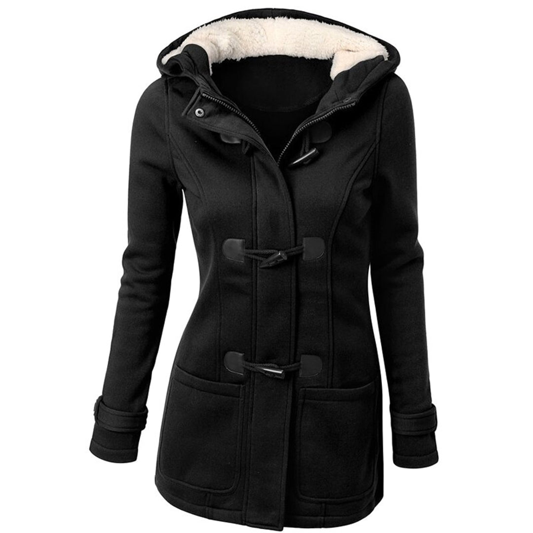 Duffle-coat doublé en polaire à brandebourgs — Amielle Paris