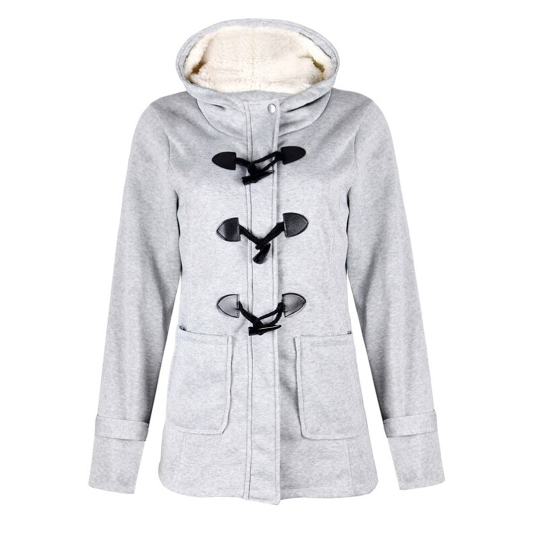 Duffle-coat doublé en polaire à brandebourgs — Amielle Paris