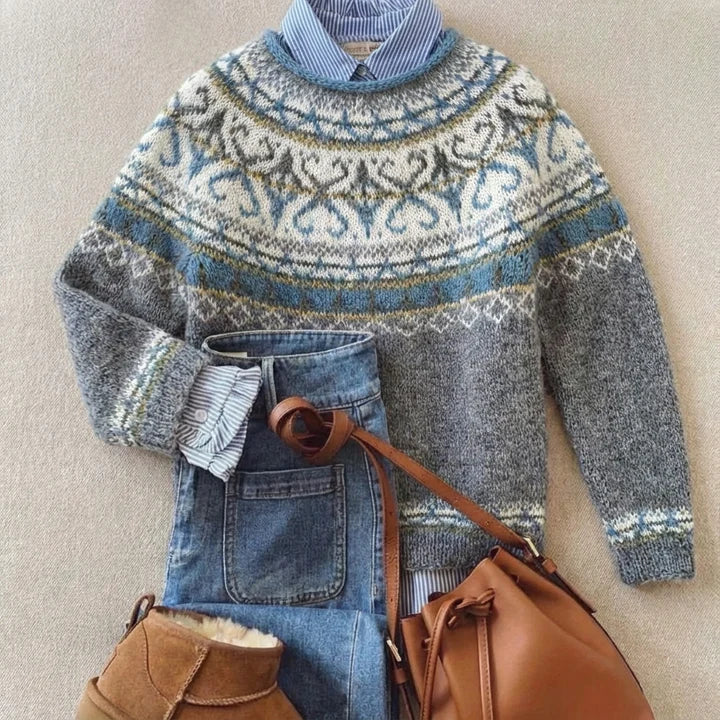 Pull jacquard à motifs Fair Isle — Amielle Paris