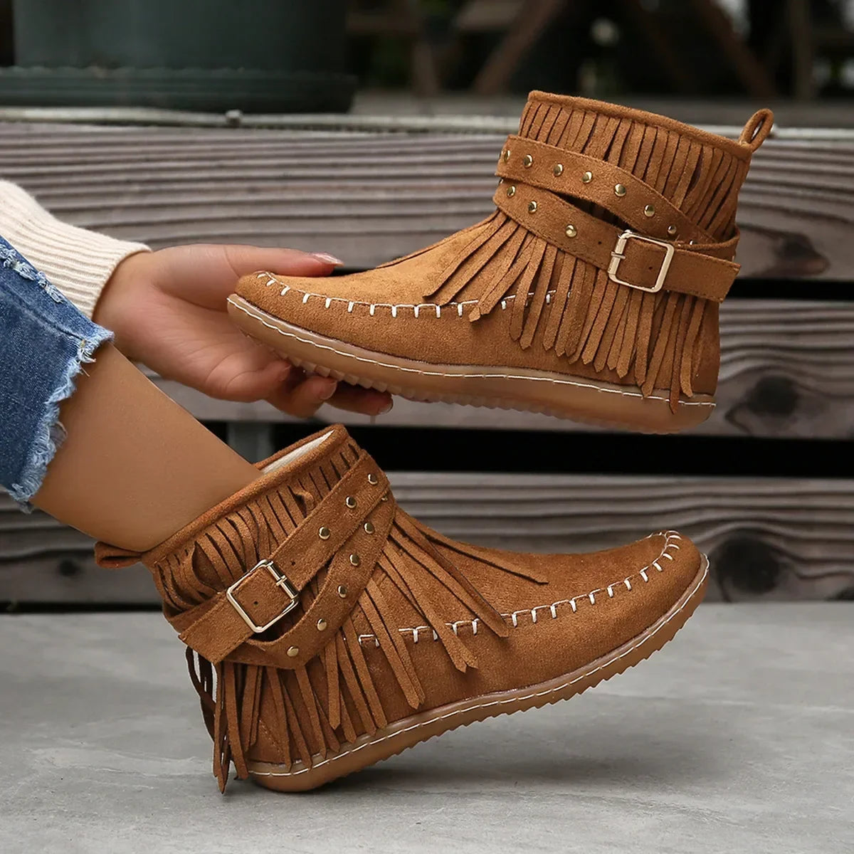 Bottines western à franges — vue 2