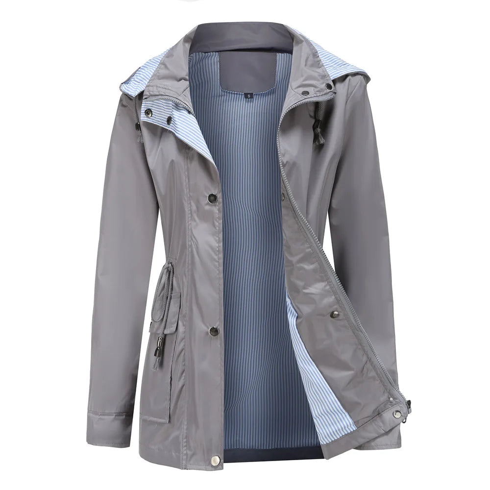 Parka à capuche amovible et taille ajustable — Amielle Paris