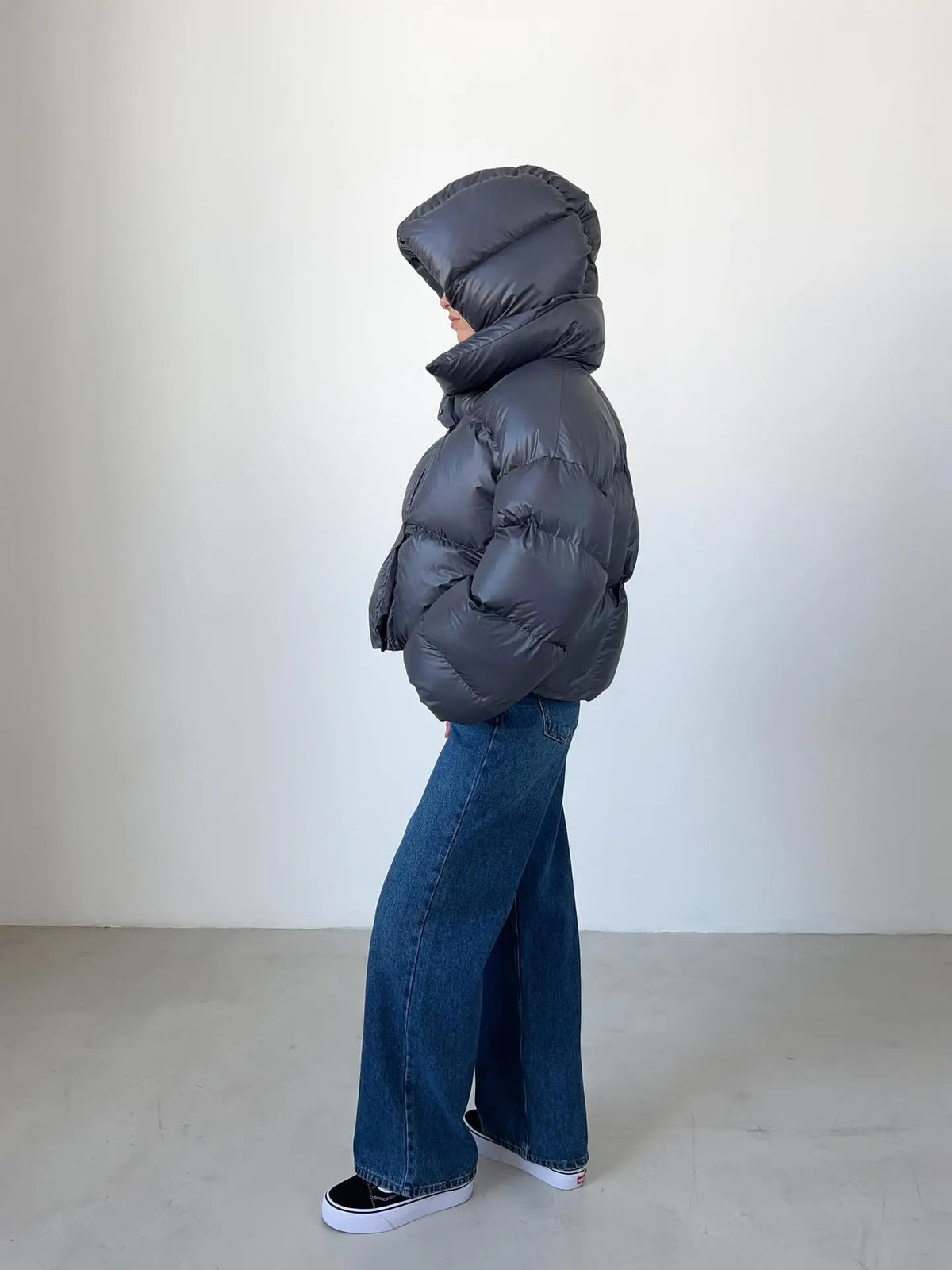Elowen — Doudoune ample à capuche amovible — Amielle Paris