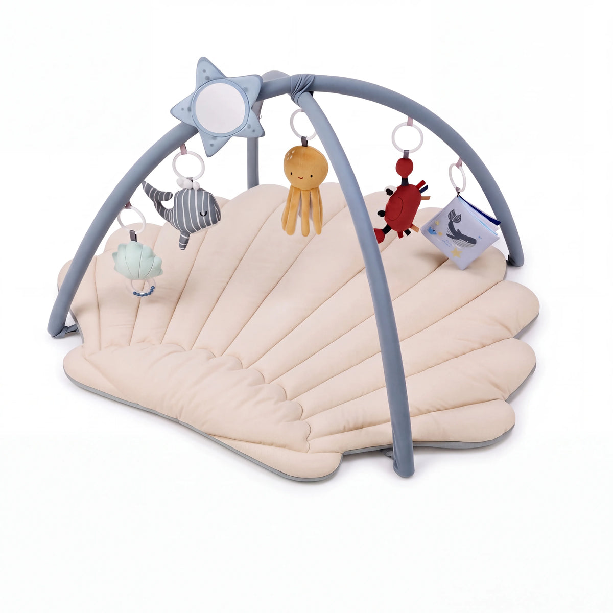 Tapis d’éveil coquillage avec arche et jouets — vue 6
