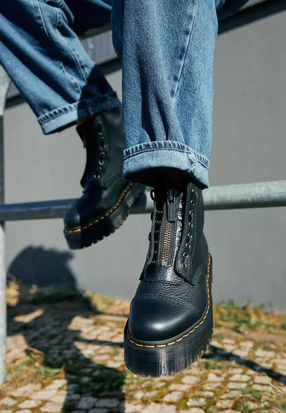 Bottines à plateforme et zip devant — vue principale