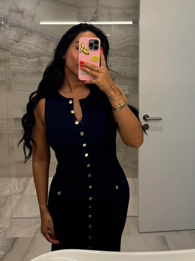 Noelle — Robe longue sans manches à poches — Amielle Paris