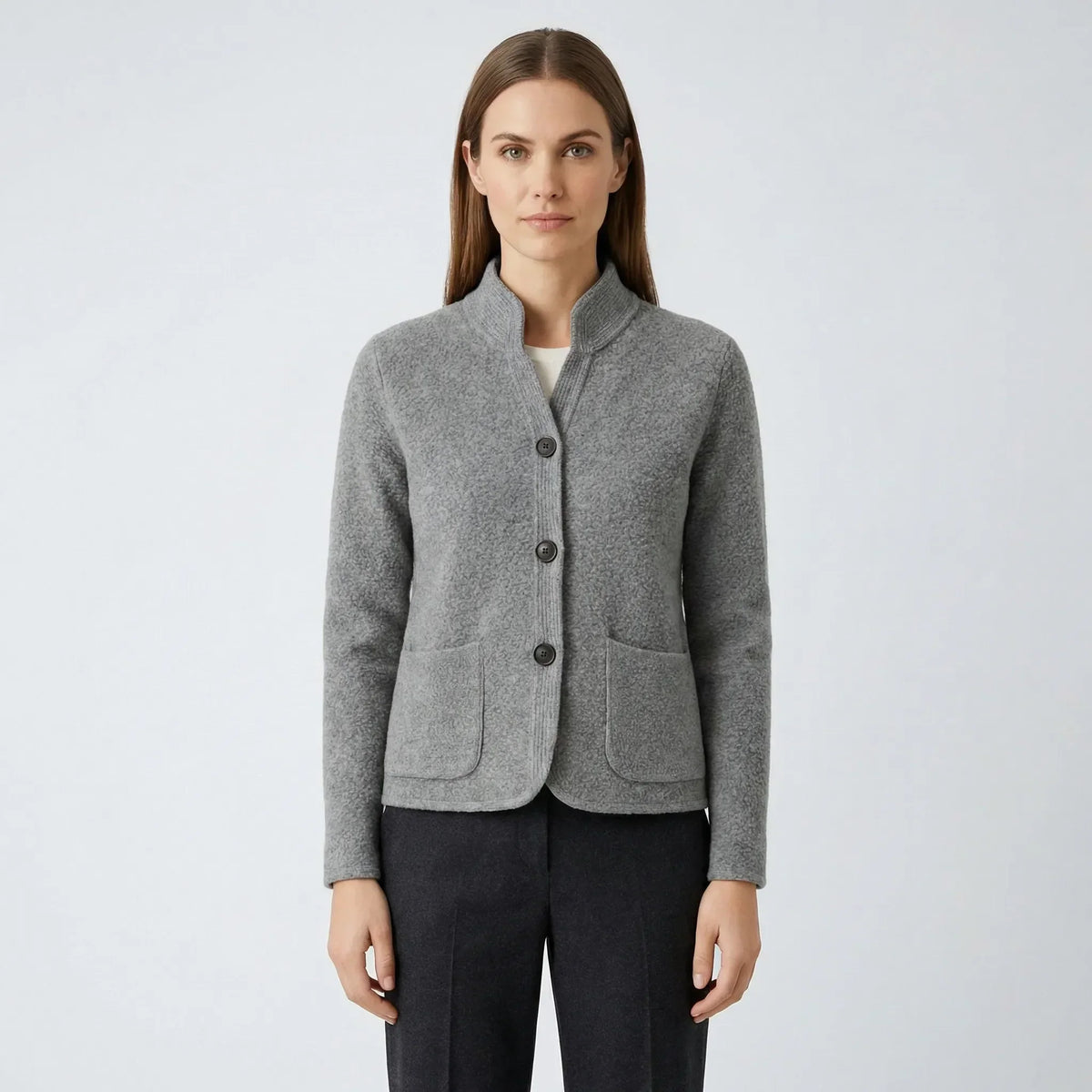 Marina — Veste cardigan boutonnée à poches — Amielle Paris