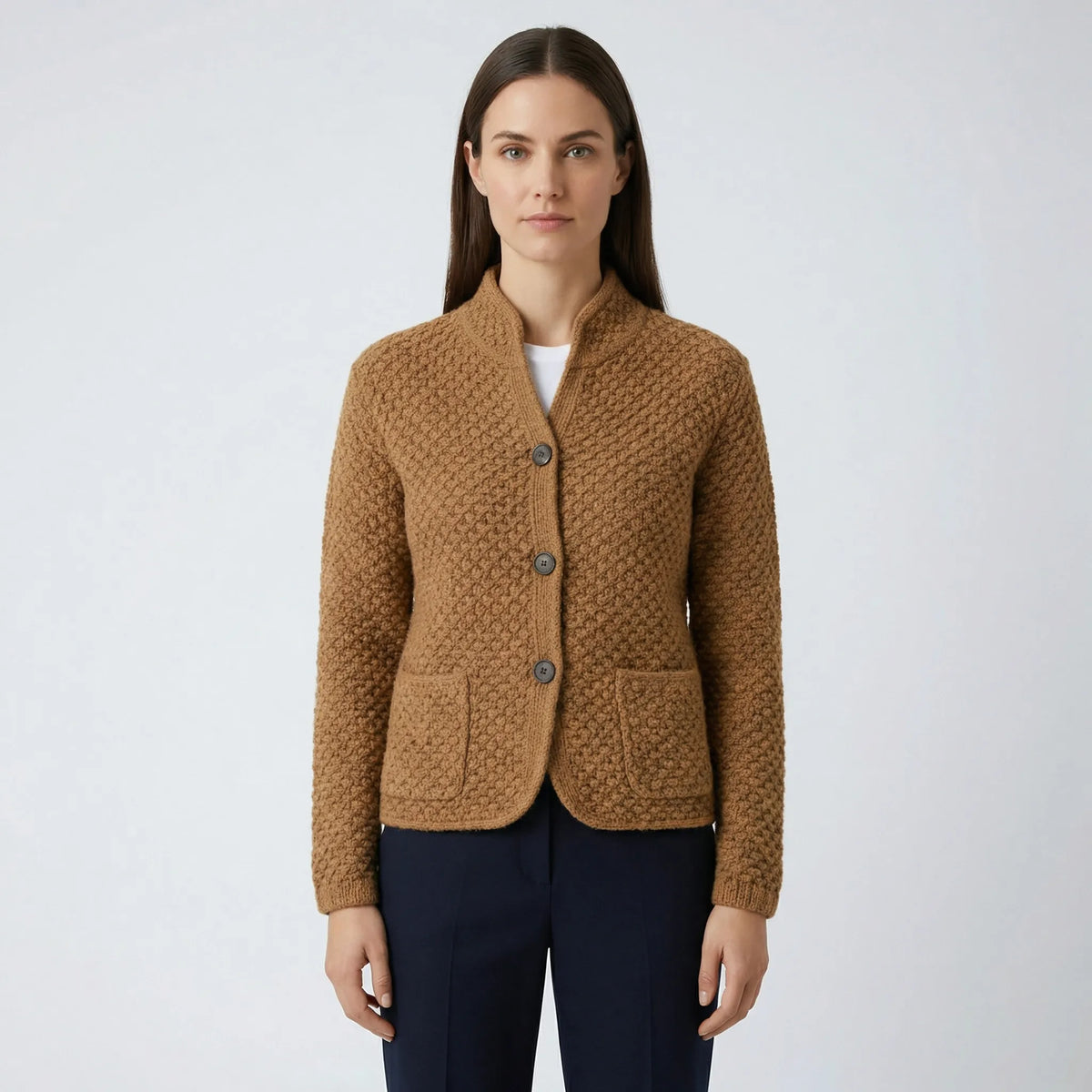 Marina — Veste cardigan boutonnée à poches — Amielle Paris