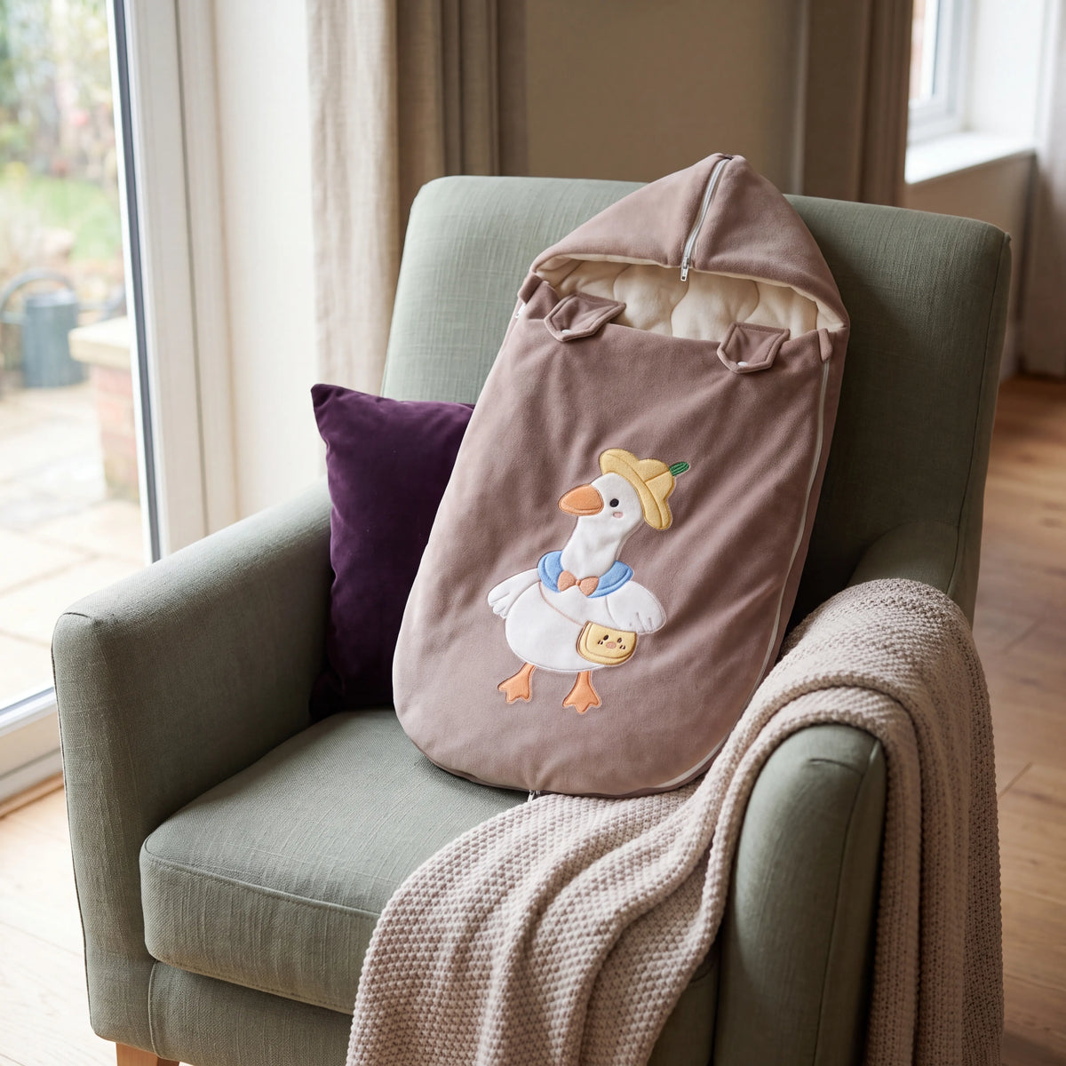 Chancelière bébé à capuche zippée — vue 13