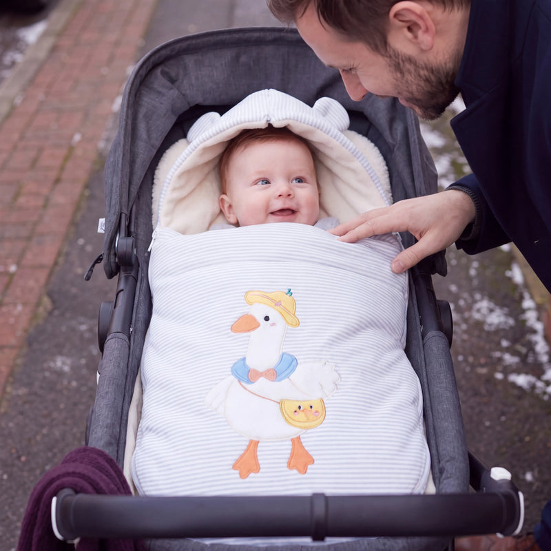 Chancelière bébé à capuche zippée — vue 1