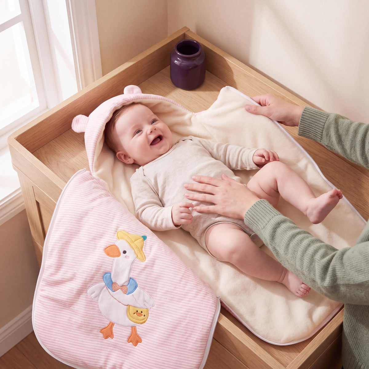 Chancelière bébé à capuche zippée — vue 15