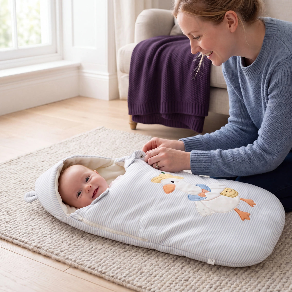 Chancelière bébé à capuche zippée — vue 6