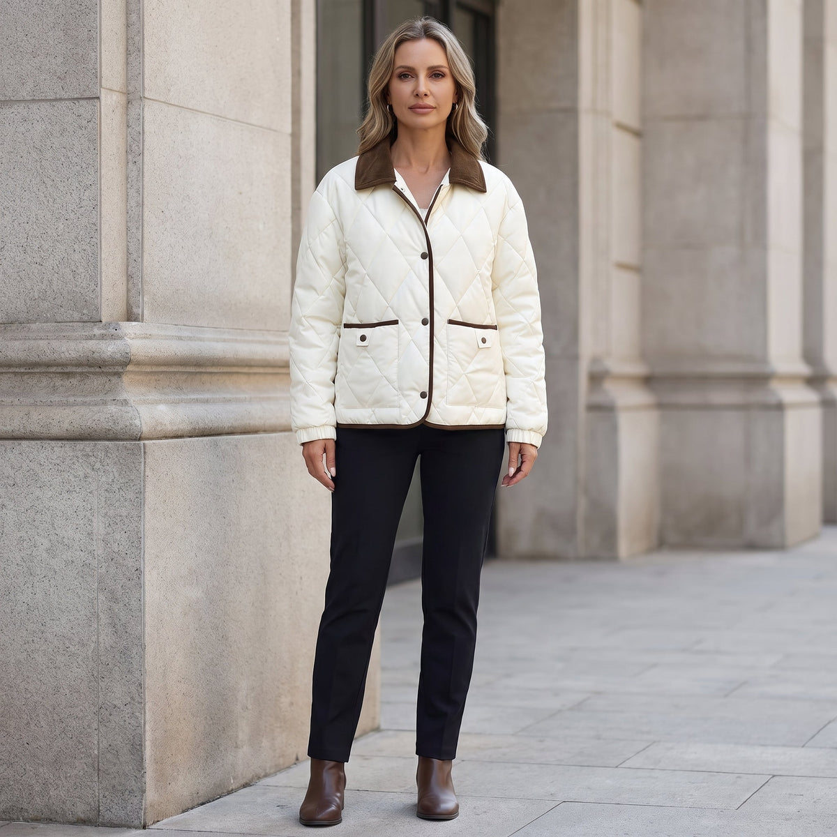 Veste matelassée à finitions contrastées — vue 2