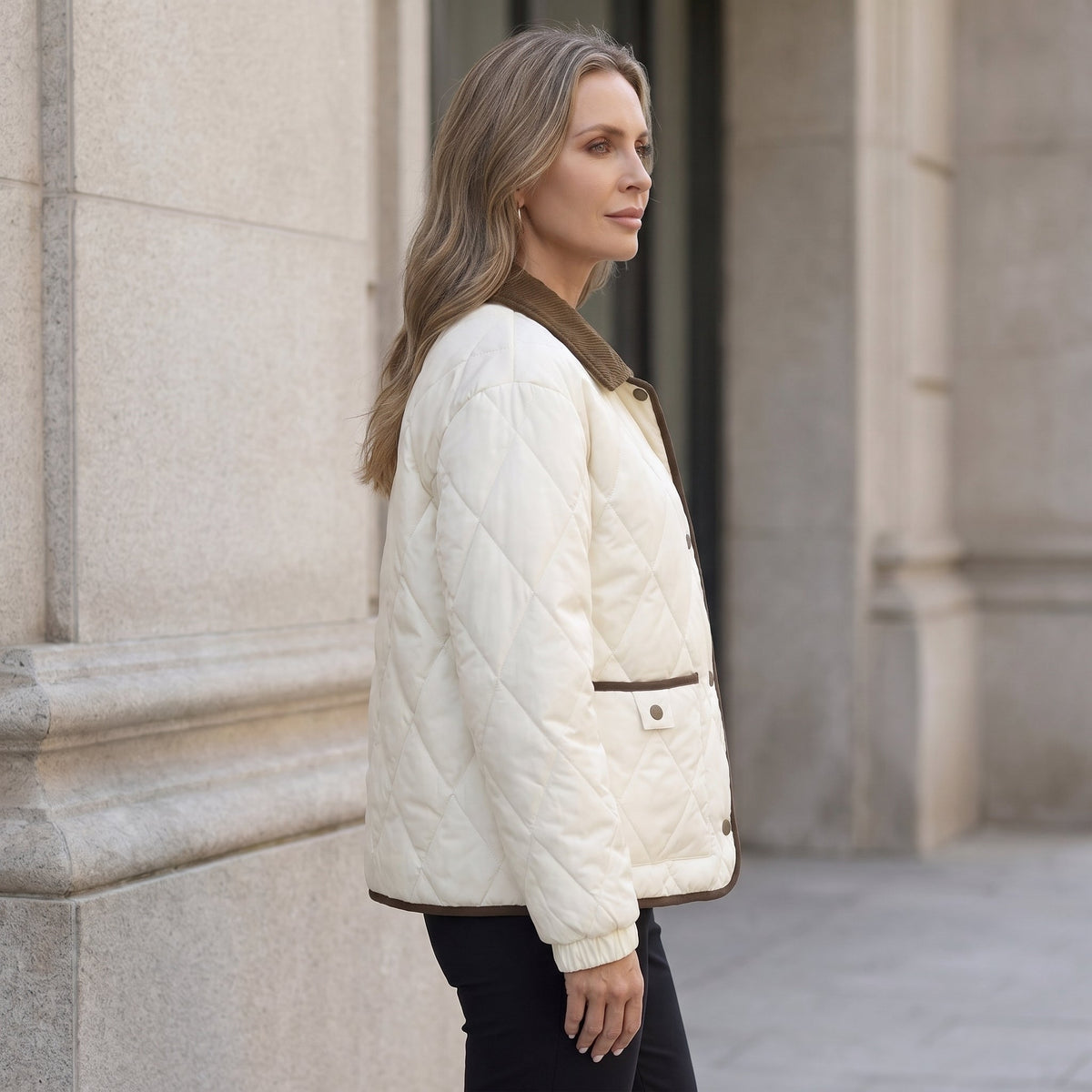 Veste matelassée à finitions contrastées — vue 3