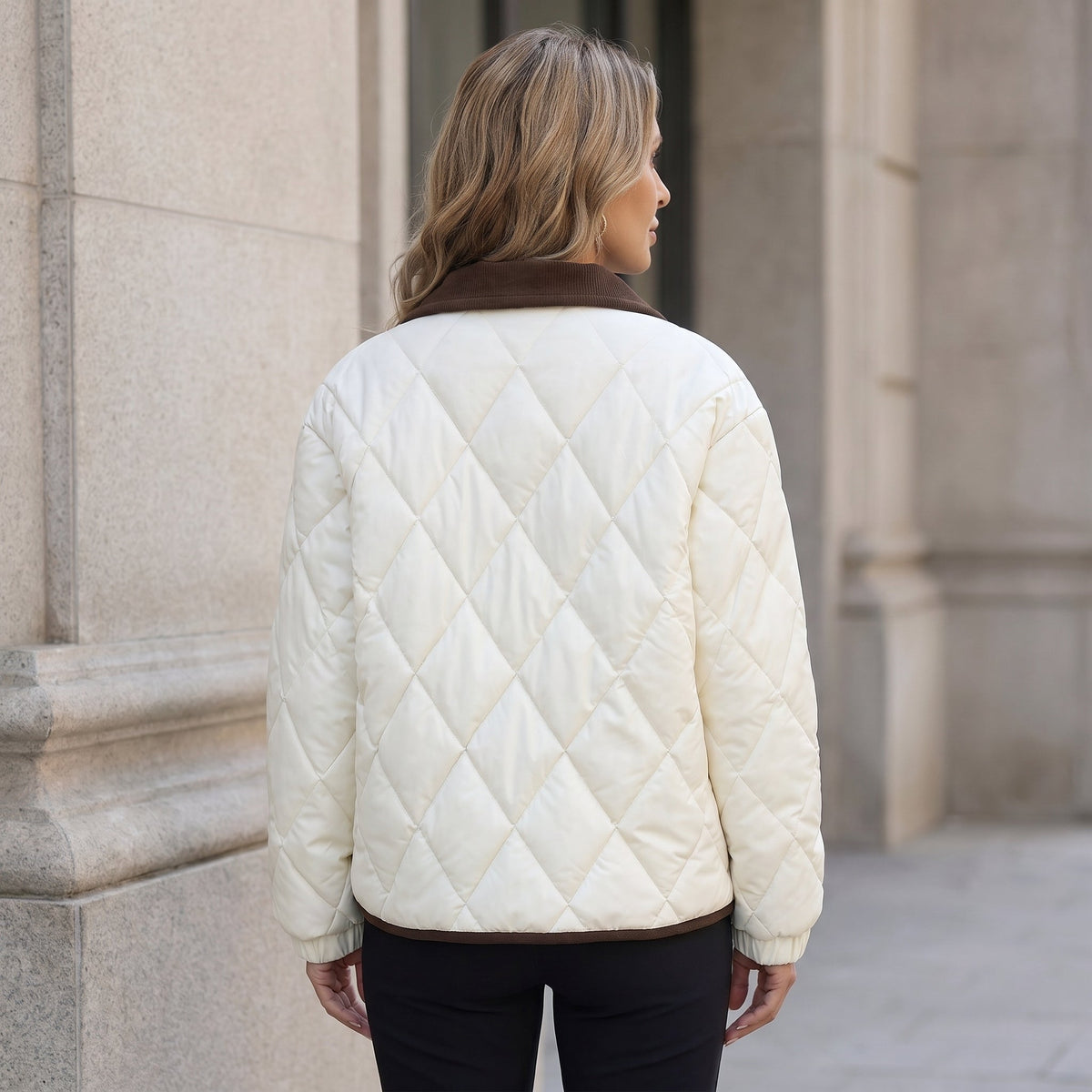 Veste matelassée à finitions contrastées — vue 4