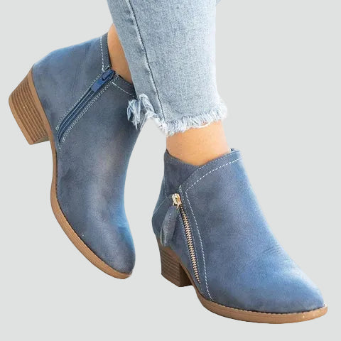 Bottines à bout pointu et talon bloc — Amielle Paris