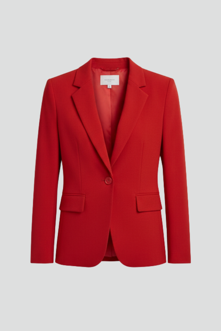 Blazer ajusté à revers crantés et bouton unique — Amielle Paris