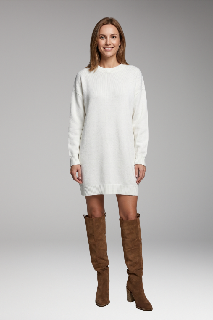 Bottes cavalières plates aspect daim — Amielle Paris