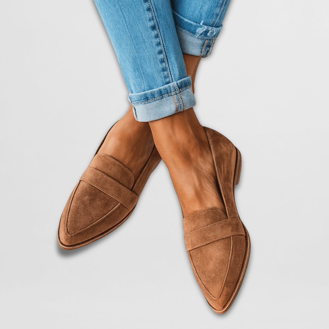Mocassins plats à bout pointu et patte sur le dessus — Amielle Paris