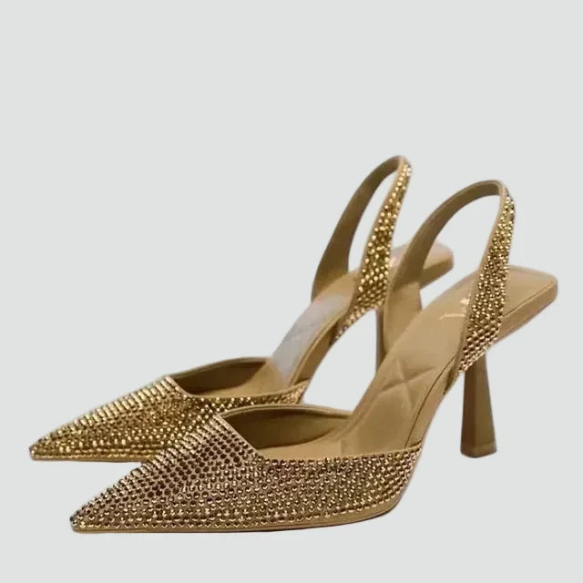 Escarpins à strass et bride arrière — Amielle Paris