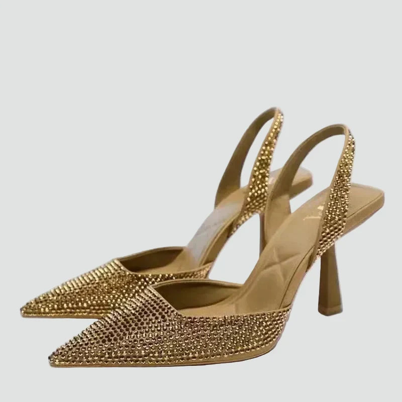 Escarpins à strass et bride arrière — Amielle Paris