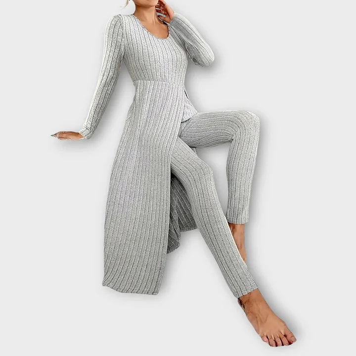 Bella — Ensemble robe côtelée et legging — Amielle Paris