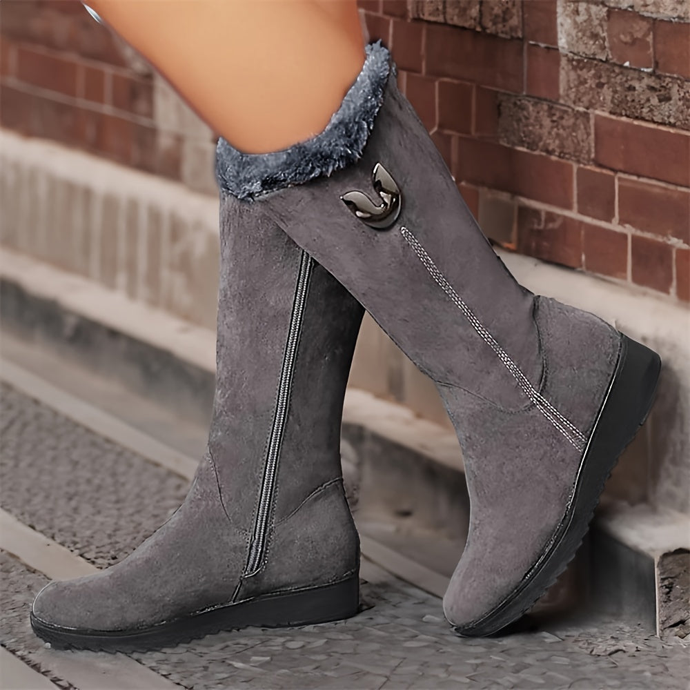 Bottes à revers en fausse fourrure — Amielle Paris