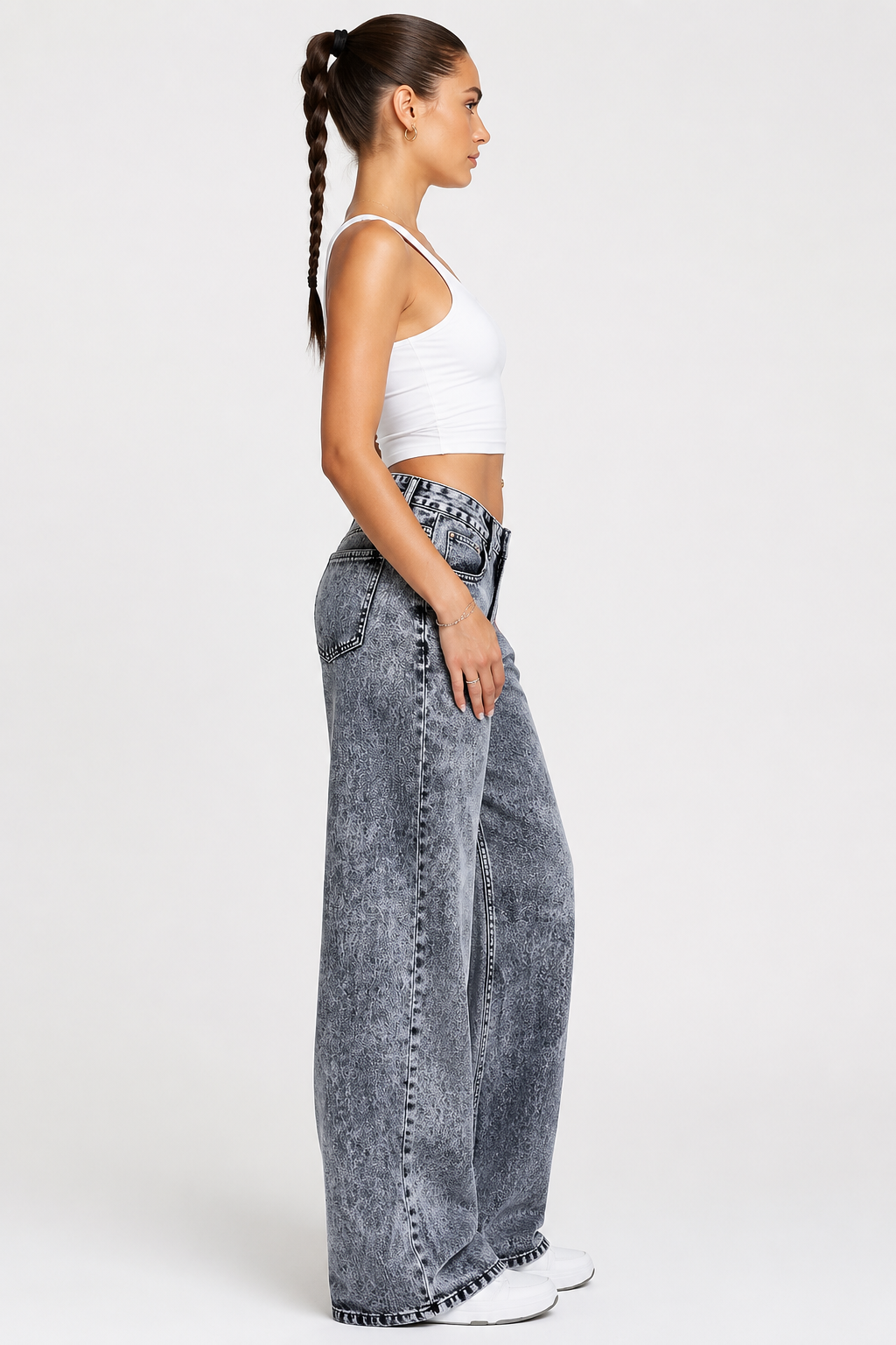 Jean large délavé — Evy — Amielle Paris