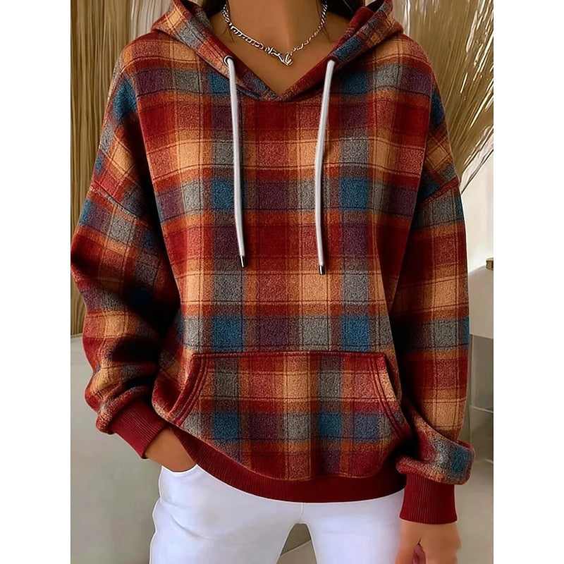 Margaux | Sweat à capuche et carreaux — Amielle Paris
