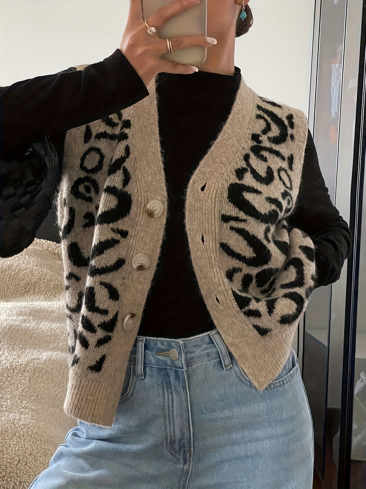 Gilet sans manches à imprimé léopard — Amielle Paris