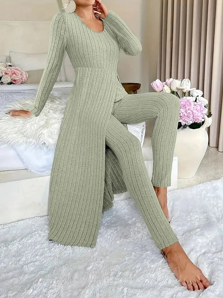 Bella — Ensemble robe côtelée et legging — Amielle Paris