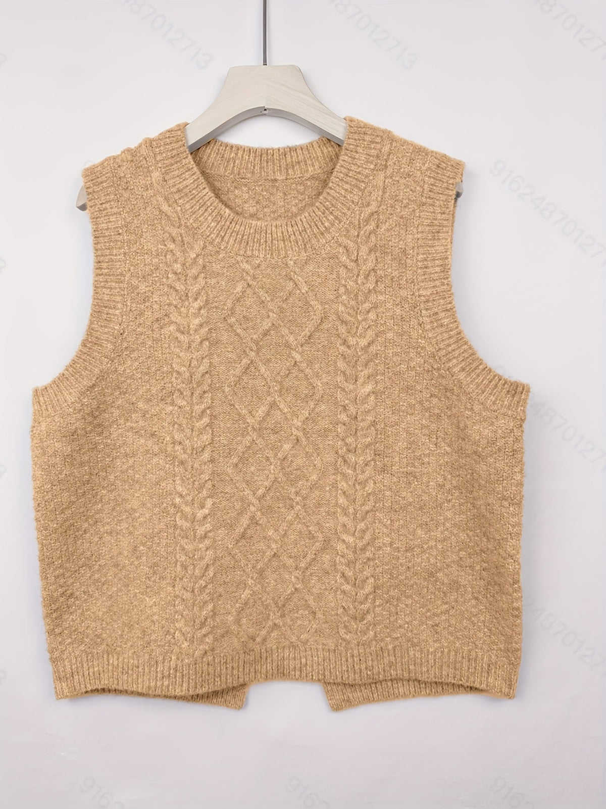 Pull sans manches en maille torsadée — Amielle Paris